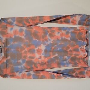 Pink and Blue Fitted Long Sleeve Tee